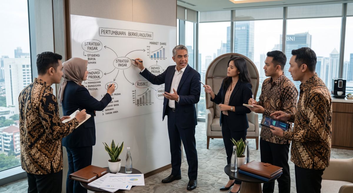 Ilustrasi Strategi Pertumbuhan Bisnis Berkelanjutan